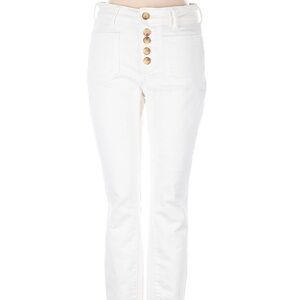 Elegant High Rise White Jeans
